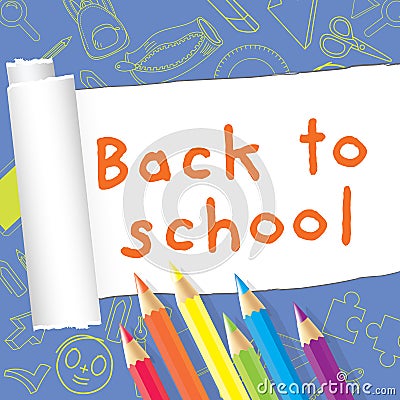 Back to school illustration Vector Illustration