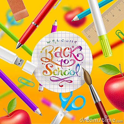 Back to school illustration Vector Illustration