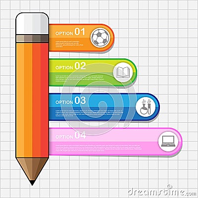 Back to School Infographic, Vector Work Vector Illustration