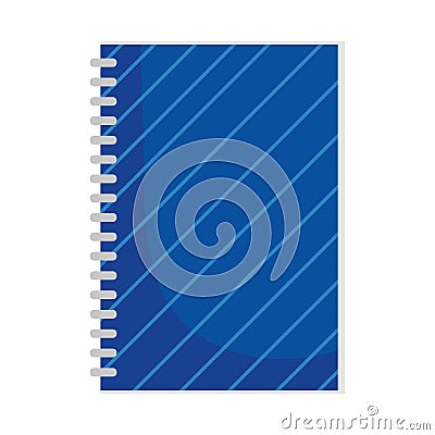 Back to school notepad spiral supply icon Vector Illustration