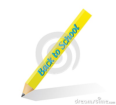 Back to school pencil illustration design Cartoon Illustration