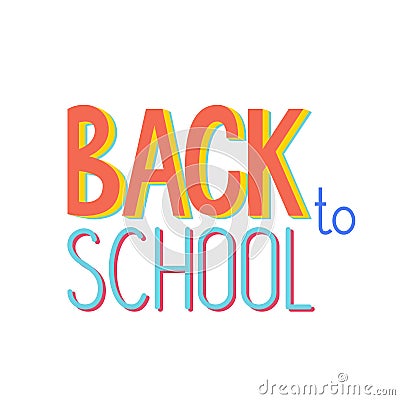 Back to school banner, text sign design, or logotype Vector Illustration