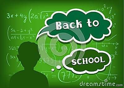 Back to school speech and thought Vector Illustration
