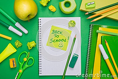 Back to school with stick note Stock Photo