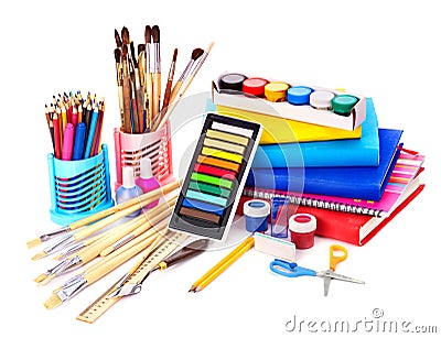 Back to school supplies. Stock Photo