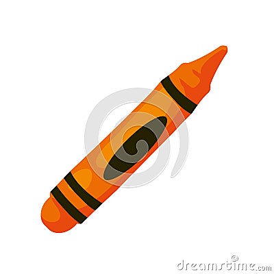 back to school supply crayon icon Vector Illustration