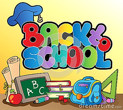 Back to school topic 1 Vector Illustration