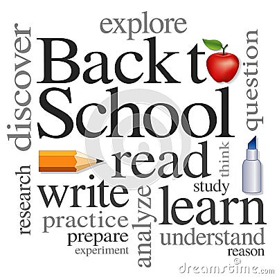 Back to School Word Cloud Vector Illustration