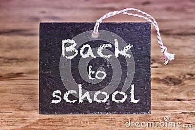 Back To School written on chalk board Stock Photo