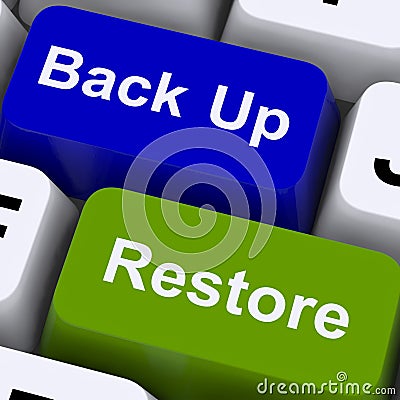 Back Up And Restore Keys For Data Security Stock Photo