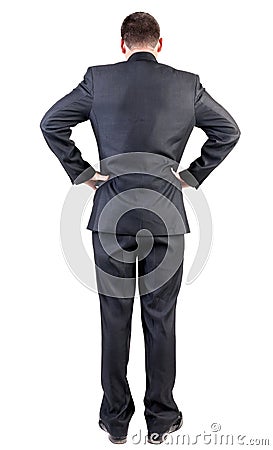 Back view of adult business man . Stock Photo
