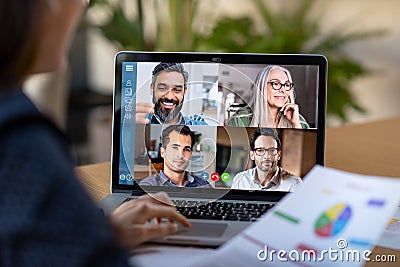 Smart working and video conference Stock Photo