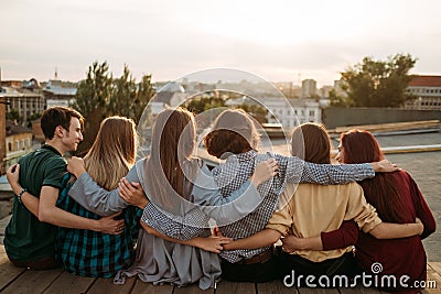 Friends youth unity leisure support diversity Stock Photo