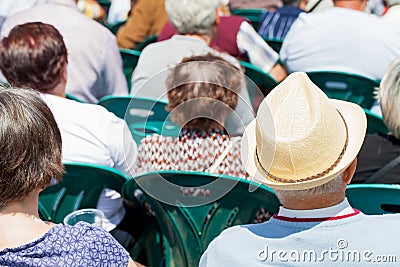 Audience at an outdoor show Editorial Stock Photo