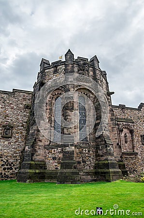 A back view of Scottish National War memorial in Edinburgh Castle Stock Photo