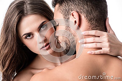 back view of sensual couple Stock Photo