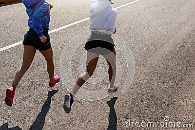 Back view of two unrecognizable women Stock Photo