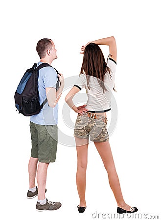 Back view of young couple Stock Photo