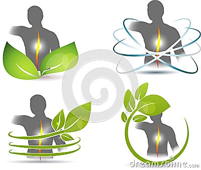 Backache healing Vector Illustration