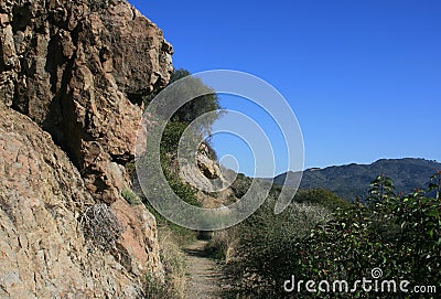 Backbone Trail Geology Stock Photo