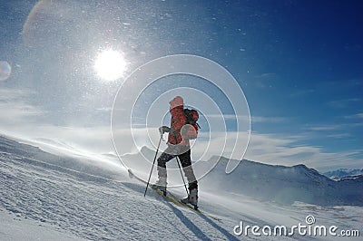 Backcountry skier Stock Photo