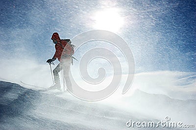 Backcountry skier Stock Photo