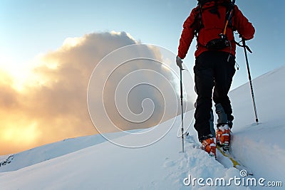 Backcountry skier Stock Photo