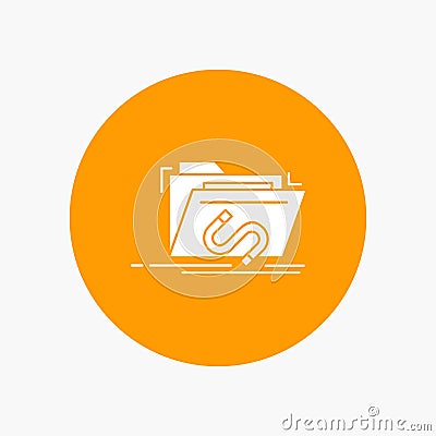 Backdoor, exploit, file, internet, software White Glyph Icon in Circle. Vector Button illustration Vector Illustration