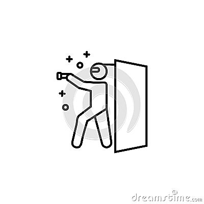 Backdoor hacker bug man icon. Element of cyber security icon Stock Photo