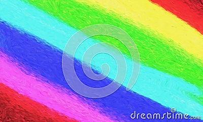 Abstract stripes rainbow ang strokes Cartoon Illustration