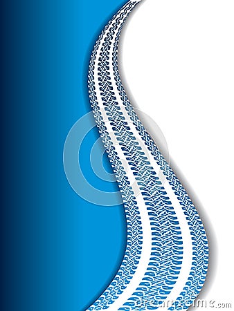 Backdrop with tire tracks Vector Illustration