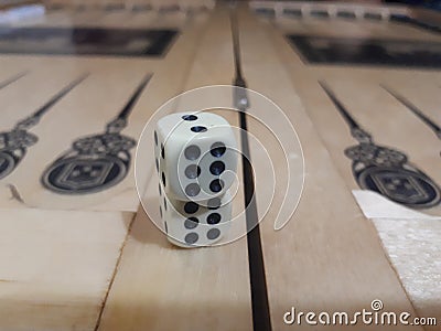 The backgammon dice Stock Photo