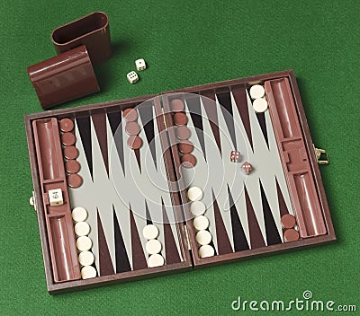 Backgammon game Stock Photo