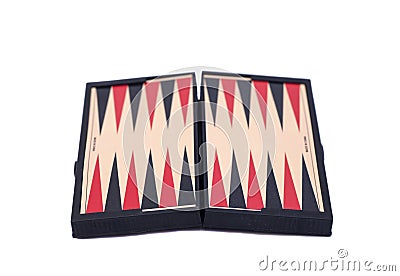 Backgammon Game Board isolated on white Stock Photo