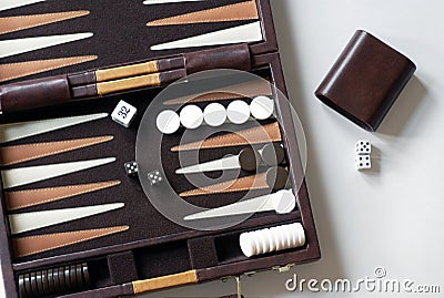 Backgammon Game Stock Photo