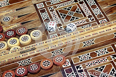 Backgammon game Stock Photo