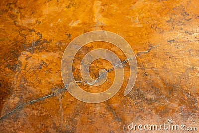 multi toned semi smooth weathered golden orange stucco wall texture background Stock Photo