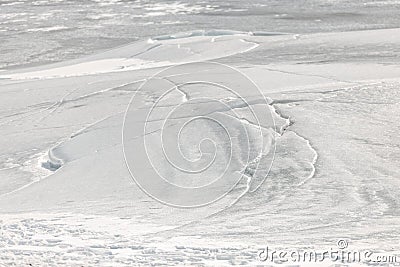 sparkling pure white iced snow large dunes background Stock Photo