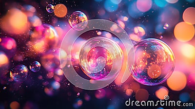 background with an abstract array of floating Stock Photo