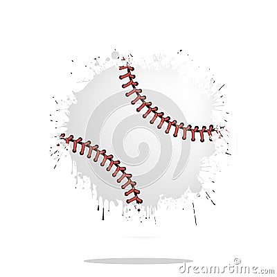 Background abstract baseball ball from blots Vector Illustration