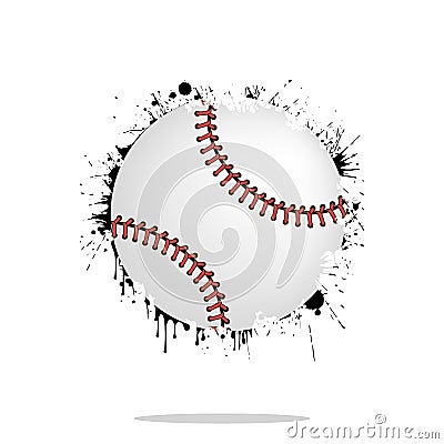 Background abstract baseball ball from blots Vector Illustration