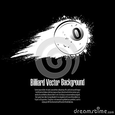 Background abstract billiard ball from blots Vector Illustration