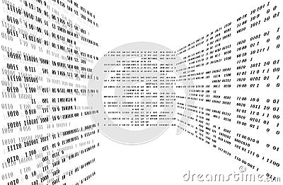 Background abstract binary code Vector Illustration