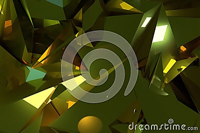 Background abstract CGI, random geometric backdrop for design, graphic resource. 3D render. Stock Photo