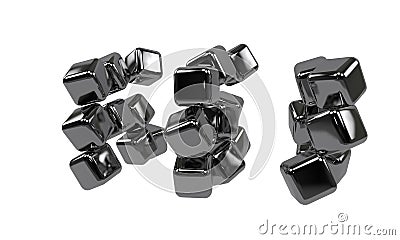 Background of abstract cubes, 3d Stock Photo
