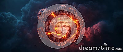 A background with abstract digital elements, cloud technology, and binary code, illustrating the power of cloud services Stock Photo