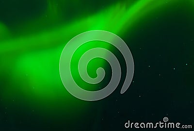 The background of abstract galaxies with stars and planets with green aurora motifs of the universe night light space Stock Photo