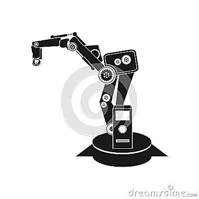 Background abstract illustration robotics, robot hand Vector Illustration