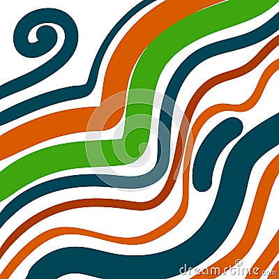 Abstract modern card with lines, curl. Vector Illustration