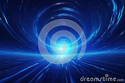 Background. Abstract neon blue background, open space. AI generative Stock Photo